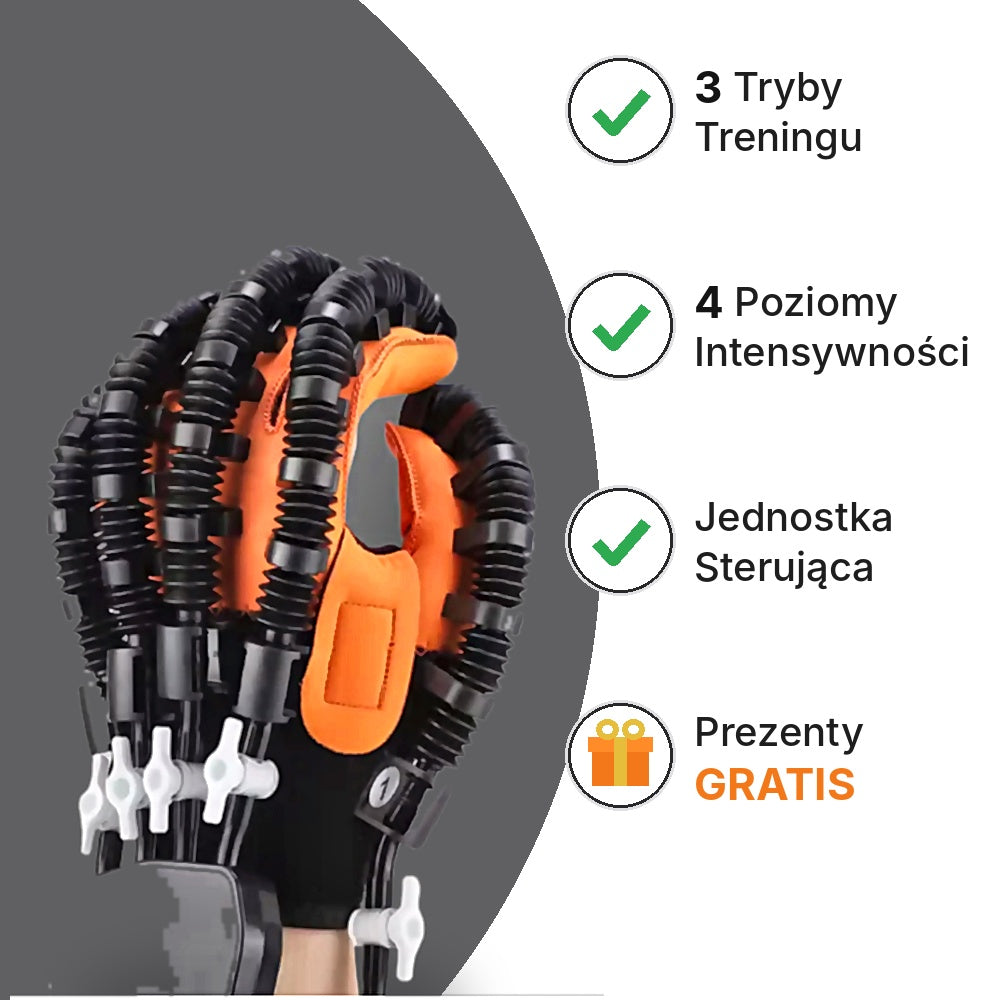 Rękawica rehabilitacyjna OdzyskajChwyt do ćwiczeń dłoni z jednostką sterującą